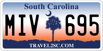 SC license plate MIV695