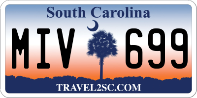 SC license plate MIV699