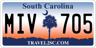 SC license plate MIV705