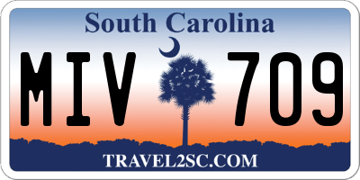 SC license plate MIV709