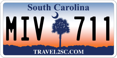 SC license plate MIV711