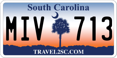 SC license plate MIV713