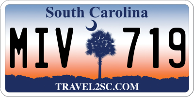 SC license plate MIV719