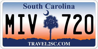 SC license plate MIV720