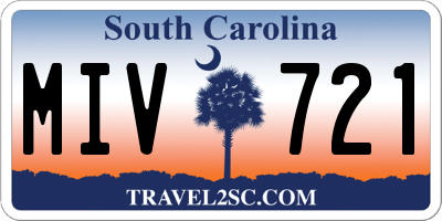 SC license plate MIV721
