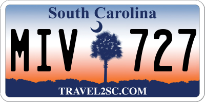 SC license plate MIV727