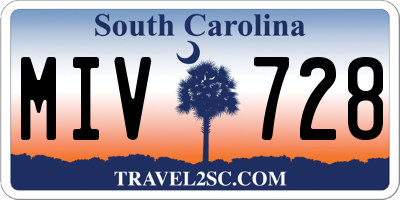 SC license plate MIV728
