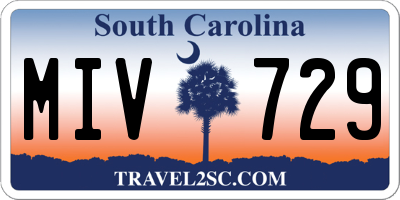 SC license plate MIV729