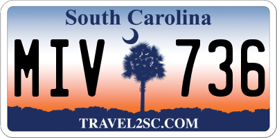 SC license plate MIV736