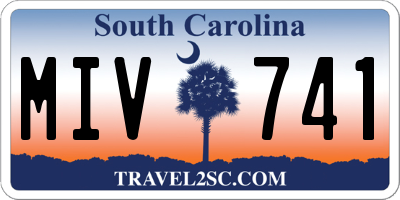 SC license plate MIV741