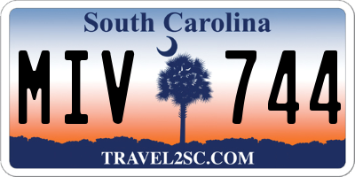 SC license plate MIV744