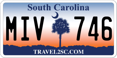 SC license plate MIV746