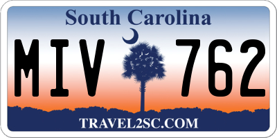 SC license plate MIV762