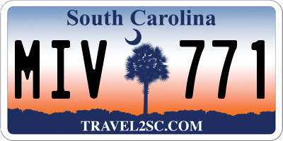 SC license plate MIV771