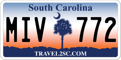SC license plate MIV772