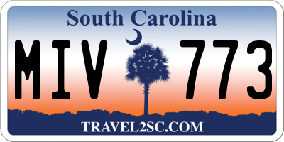 SC license plate MIV773
