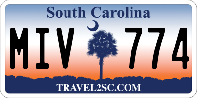 SC license plate MIV774