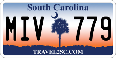 SC license plate MIV779