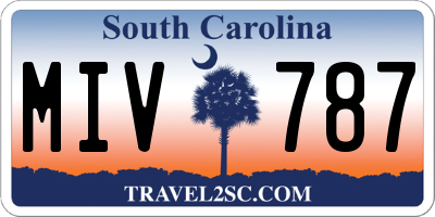 SC license plate MIV787