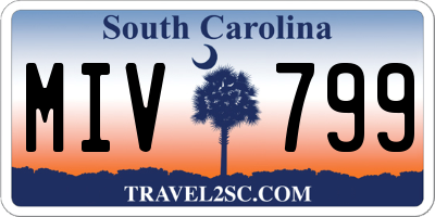 SC license plate MIV799