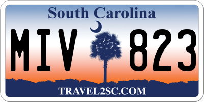 SC license plate MIV823