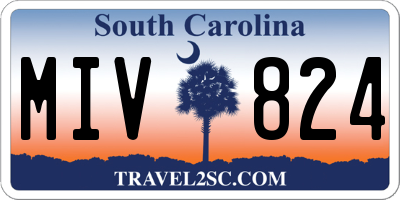 SC license plate MIV824