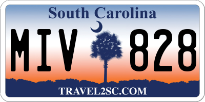 SC license plate MIV828
