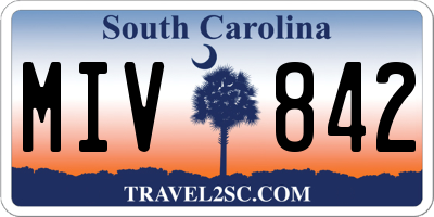 SC license plate MIV842