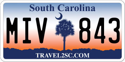 SC license plate MIV843
