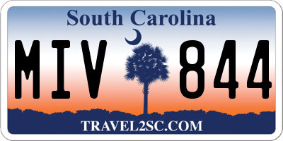 SC license plate MIV844