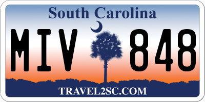 SC license plate MIV848