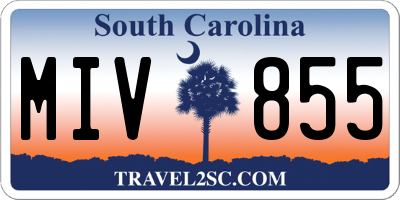 SC license plate MIV855