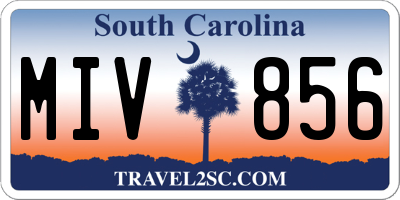 SC license plate MIV856