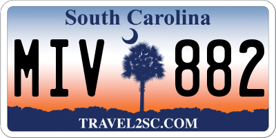 SC license plate MIV882
