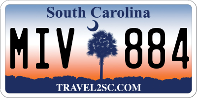 SC license plate MIV884
