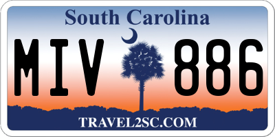 SC license plate MIV886