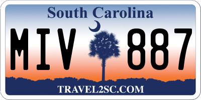 SC license plate MIV887