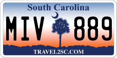 SC license plate MIV889