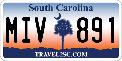 SC license plate MIV891