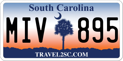 SC license plate MIV895
