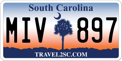 SC license plate MIV897