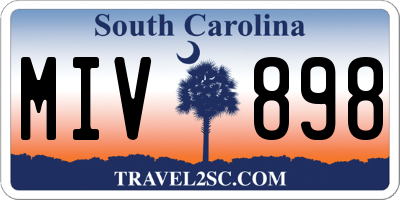 SC license plate MIV898
