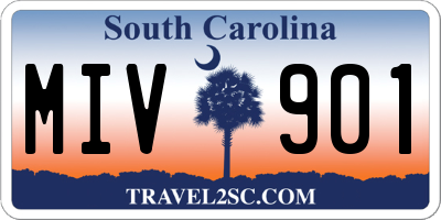 SC license plate MIV901
