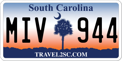 SC license plate MIV944