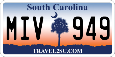 SC license plate MIV949