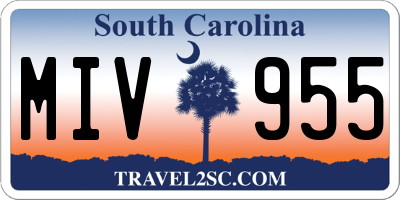 SC license plate MIV955