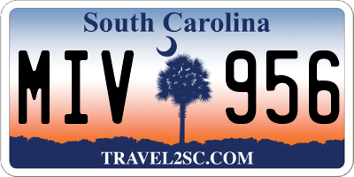 SC license plate MIV956
