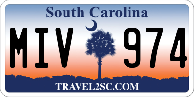 SC license plate MIV974