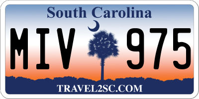 SC license plate MIV975