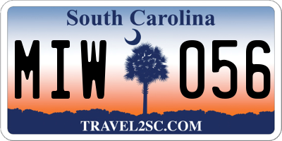 SC license plate MIW056